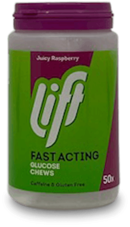 Lift Fast Acting Glucose Chews Raspberry 50 Pack