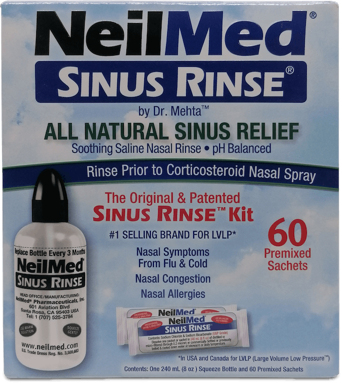 NeilMed Sinus Rinse Kit 60 Premixed Sachets