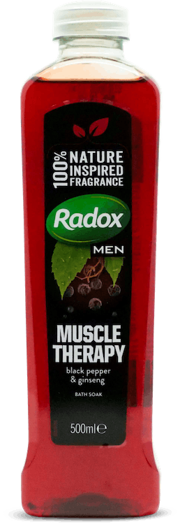 Radox Men Bath Soak Muscle Therapy Black Pepper & Ginseng 500ml