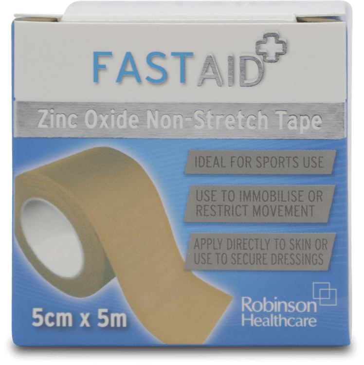 Fast Aid Zinc Oxide Non-Stretch Tape 5cm x 5cm