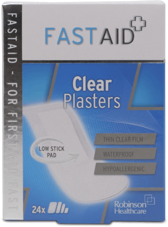 Fast Aid Clear Plasters 24 Pack