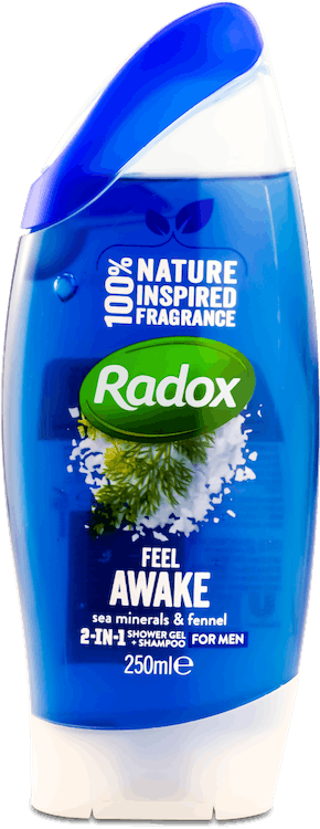 Radox Feel Awake 2-In-1 Shower Gel+ Shampoo 250ml
