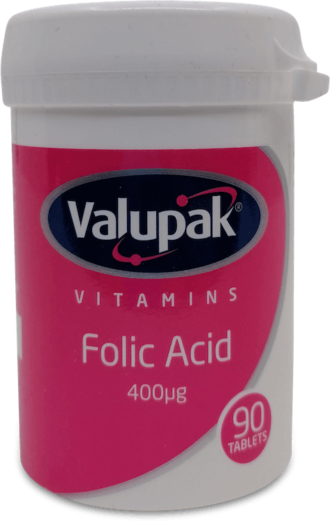 Valupak Folic Acid 400ug 90 Tablets
