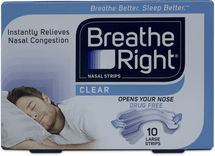 Breathe Right Clear Sleep Strips Large 10 Pack