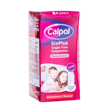 Calpol SixPlus Suspension Sugar Free Colour Free 80ml