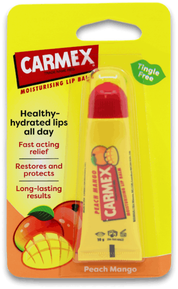 Carmex Moisturising Lip Balm Peach and Mango SPF15 10g