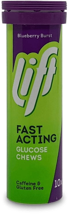Lift Fast Acting Glucose Chews Tube Blueberry 10 Pack