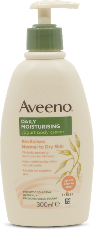 Aveeno Yogurt Body Cream Normal To Dry Skin Apricot and Honey Scent 300ml