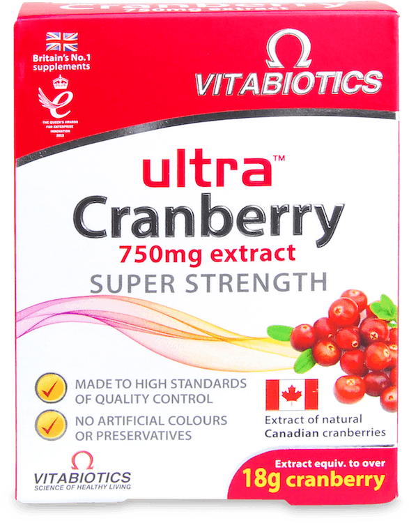 Vitabiotics Ultra Cranberry 750mg Extract Super Strength 30 Tablets