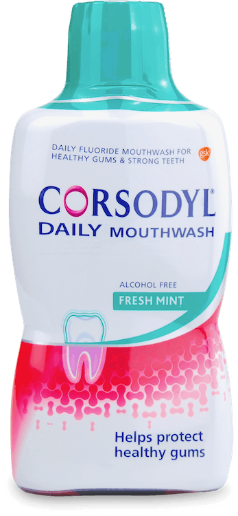 Corsodyl Gum Care Daily Mouthwash Alcohol Free Mint Flavour 500ml