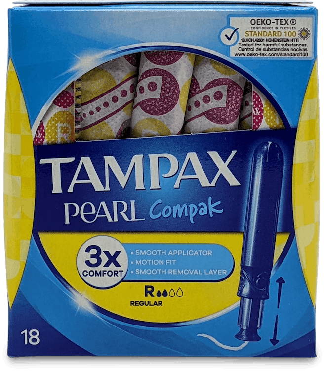 Tampax Pearl Compak Regular with Applicator 18 Pack