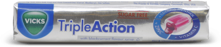 Vicks Triple Action With Blackcurrant Syrup Pack of 10