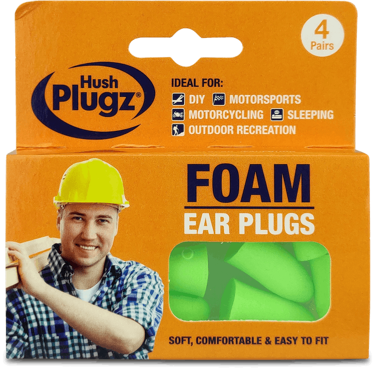 Hush Plugz DIY Foam Ear Plugs 4 Pairs