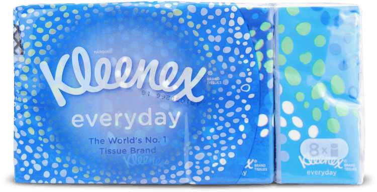 Kleenex Everyday Pocket Tissues 8 Pack 72 Pack