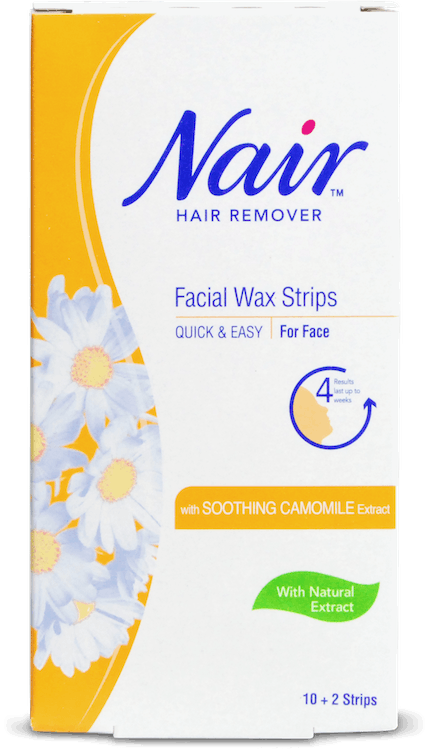 Nair Facial Wax Strips with Camomile Extract 12 Strips