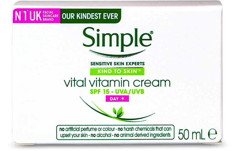 Simple Kind To Skin Vital Vitamin Day Cream SPF15 50ml