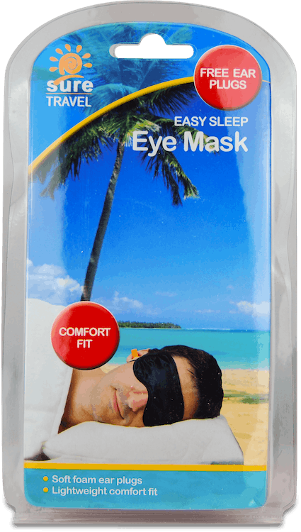 Sure Travel Easy Sleep Eye Mask+ Ear Plugs