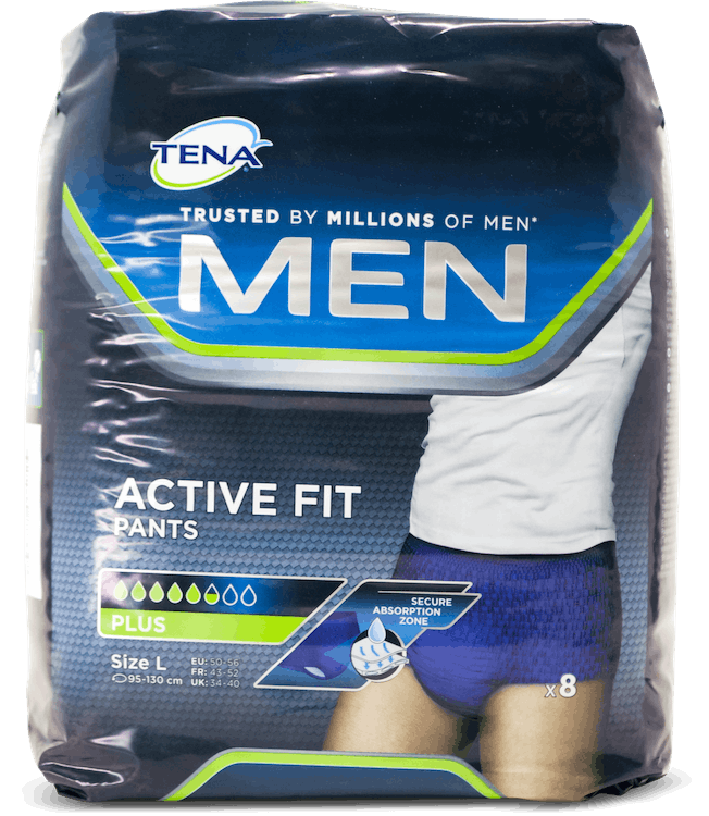 Tena Men Active Fit Plus Large 8 Pack